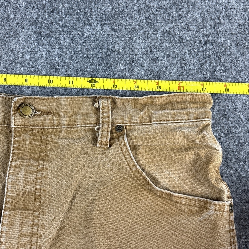 Genuine Dickies Flex Duck Carpenter Pants 34x32 Tan Canvas Skater Workwear - Picture 6 of 9